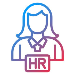 Vector Design Hiring Manager Female Icon Style