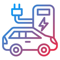 Vector Design Electronic Car Icon Style