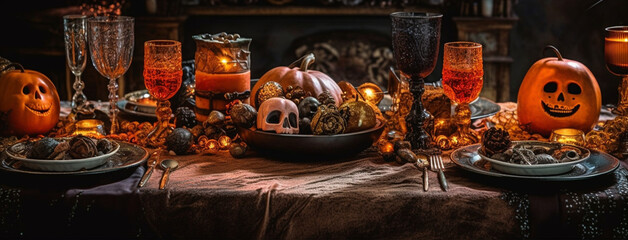 Begrüßen Sie Halloween mit dieser schaurigen Tafel voller Geister und Vampire