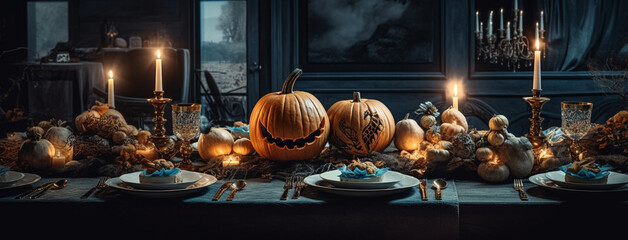 Kürbiszauber: Geister, Vampire und mehr auf einer Halloween-Tafel