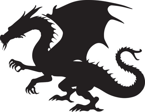 dragon vector silhouette illustration