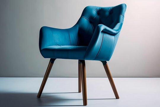 A blue cheap chair