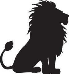 Lion vector silhouette illustration