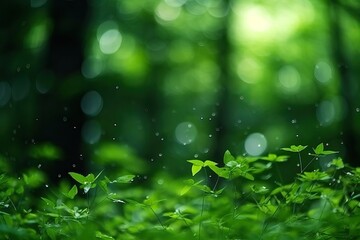 Refreshing nature background with bokeh, generative ai