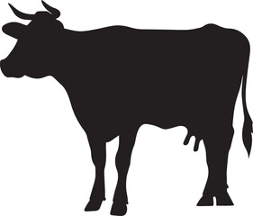 Cow Vector silhouette illustration