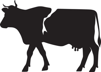 Cow Vector silhouette illustration