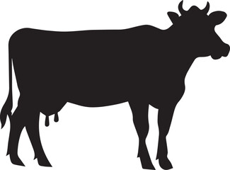 Cow Vector silhouette illustration