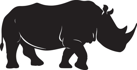 Rhino Animal Vector silhouette illustration
