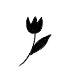 Black flower for decorate used.