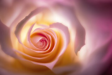 Blurred Rose Flower Background. Blurry Flower for Background. Generative AI