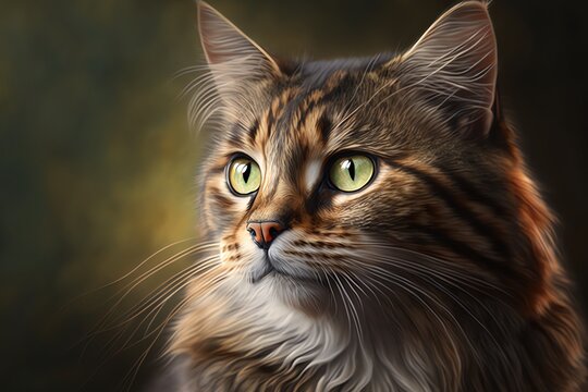 Cat portrait. Generative AI