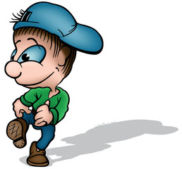 Blue-eyed Boy in a Baseball Cap