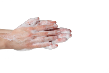 PNG, Concept of hygiene products - soap, isolated on white background