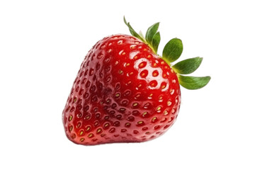 Strawberry on a Transparent Background. Generative AI