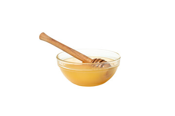 PNG, honey with nuts, isolated on white background