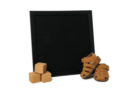 PNG, Coming soon baby concept with letter board, isolated on white background