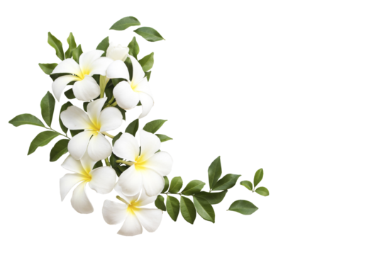 white flowers frangipani local flora of asia arrangement flat lay postcard style