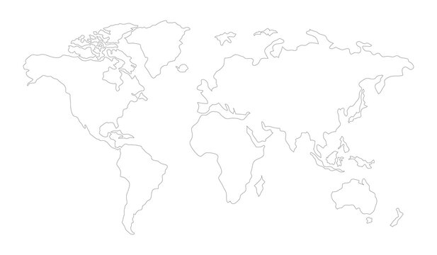 Fototapeta World map isolated