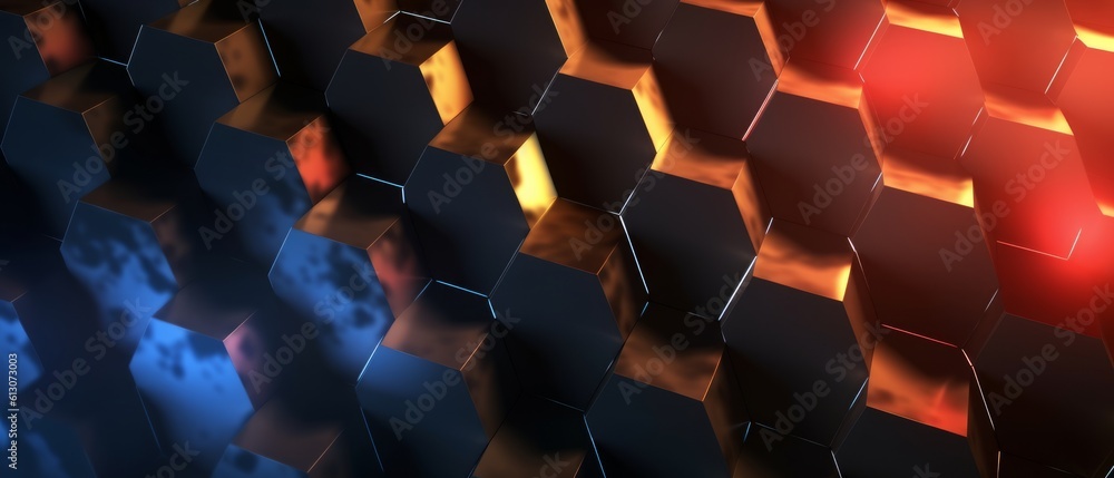 Poster geometric abstract background. the concept of technology. generative ai