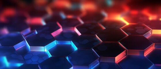 Fototapeta premium Geometric abstract background. The concept of technology. Generative AI