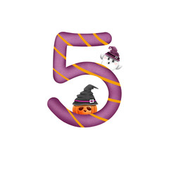 Number set halloween
