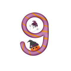 Number set halloween