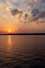 A stunning sunset view over a river