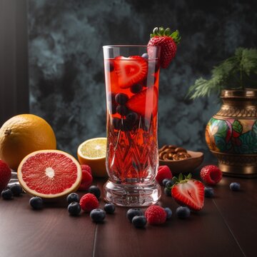 Refreshing Sobolo with Fresh Fruit