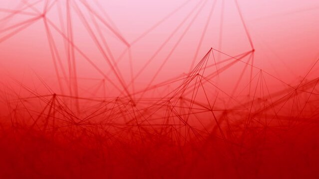 Abstract Geometric Loop Background Connecting Dots as Red and White Plexus