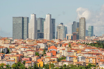 Fototapeta na wymiar aerial view of the Businnes city, istanbul, Turkey