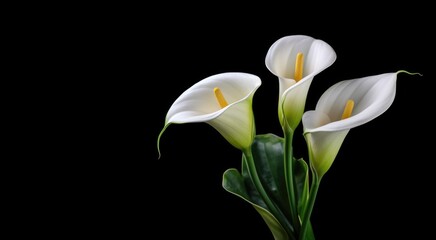 white calla lily flower closeup photoshoot with dark background