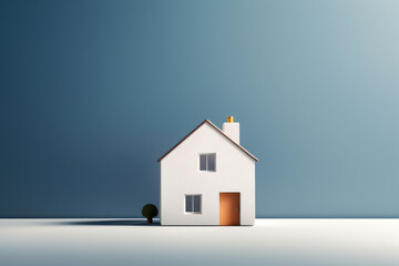 simple the construction of a house , minimalistic style ,Generative AI