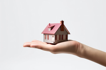 hand holding a House Model , Generative AI