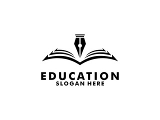 Education logo design template, suitable for academy,  School, Graduation, Learning, Writer and other