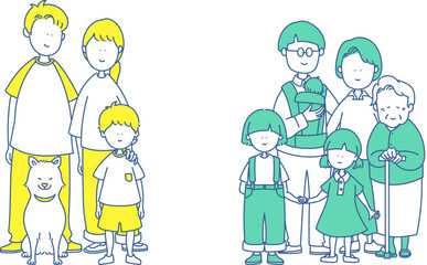 家族　シンプル　イラスト
