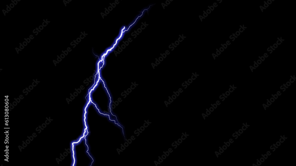 Poster lightning silhouette. thunderstorms and lightning. magic and bright light effects.