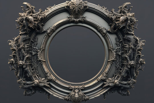 Beautiful gothic ornate frame, ai generated	