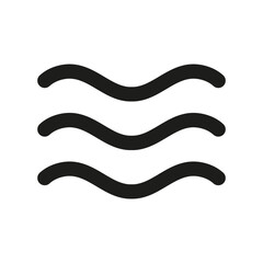 Water wave icon symbol illustration, wave icon vector isolated on white background.