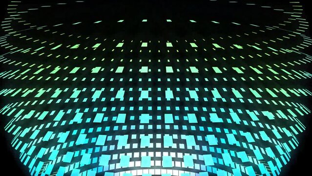Abstract animated neon background. Kaleidoscopic background. 3B Animation for music video.