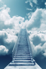 Stairs to heavens. Beautiful artwork generated by Ai