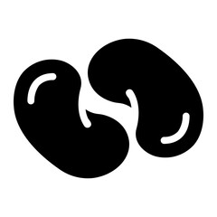 Fototapeta premium french bean Solid icon
