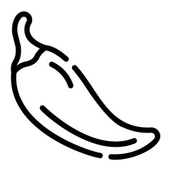 hot pepper Line Icon