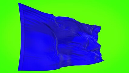 blue flag green screen