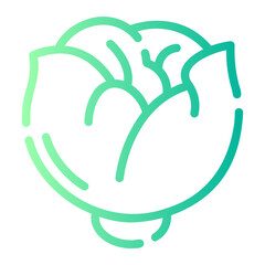 cauliflower Line Gradient Icon