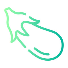 eggplant Line Gradient Icon