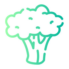broccoli Line Gradient Icon