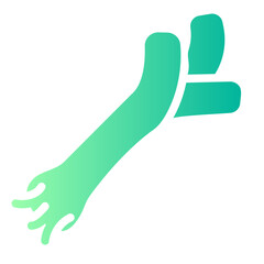 Obraz premium leek Gradient icon