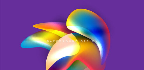 Beautiful liquid shapes with fluid colors abstract background