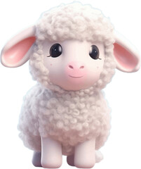 cute sheep in 3d style.