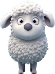 cute sheep in 3d style.